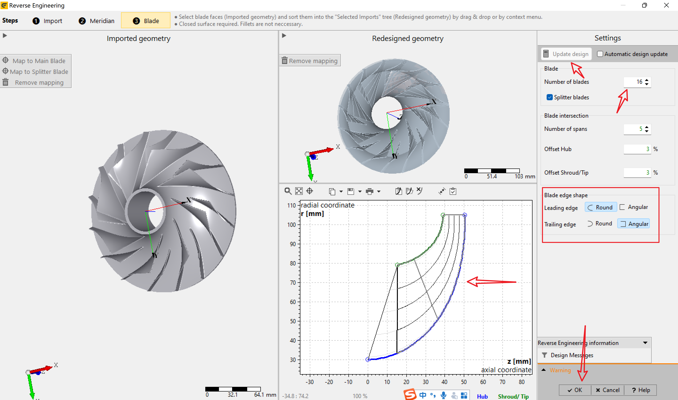 Cfturbo2022逆向设计离心式叶轮(带副叶片)教程